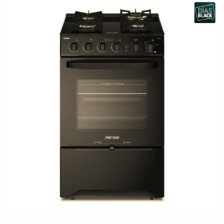 Cocina a Gas 4 Platos Fensa Experience con VaporBake y Cubierta Vidrio F 3000 BT Negra